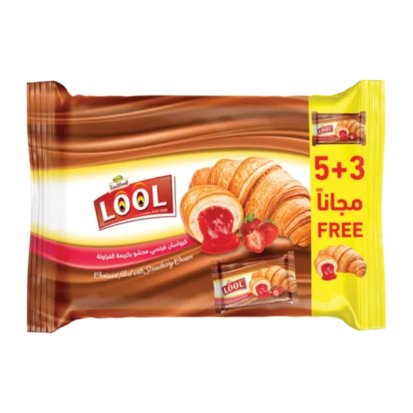 French croissants filled with strawberry cream - Image 2