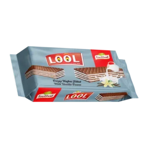 Lool Crispy Dark Wafers Filled with Vanilla Cream