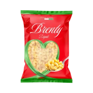Striped elbow pasta