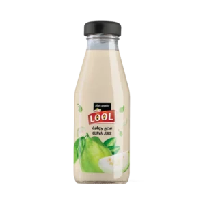 Guava juice glass bottle
