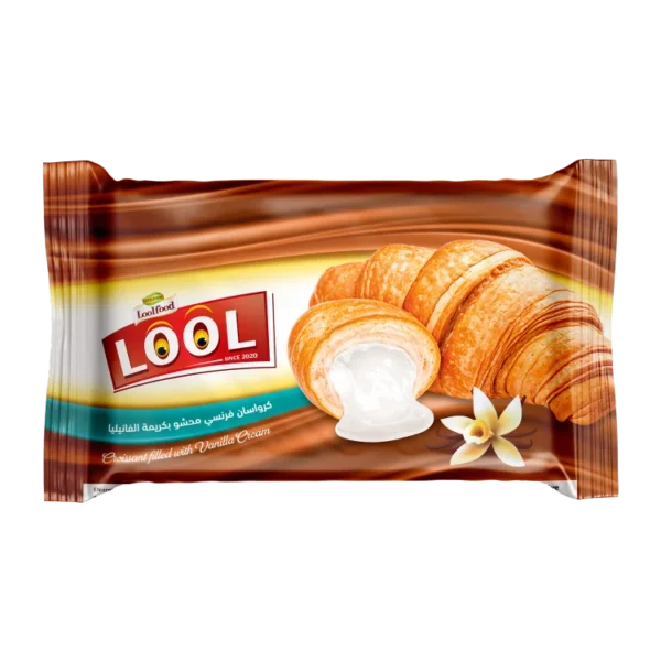 French croissants filled with vanilla cream